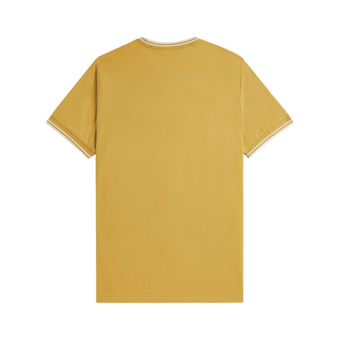 Fred Perry T-shirt T-shirt Uomo Twin Tipped a maniche corte Miele - Francavilla Moda